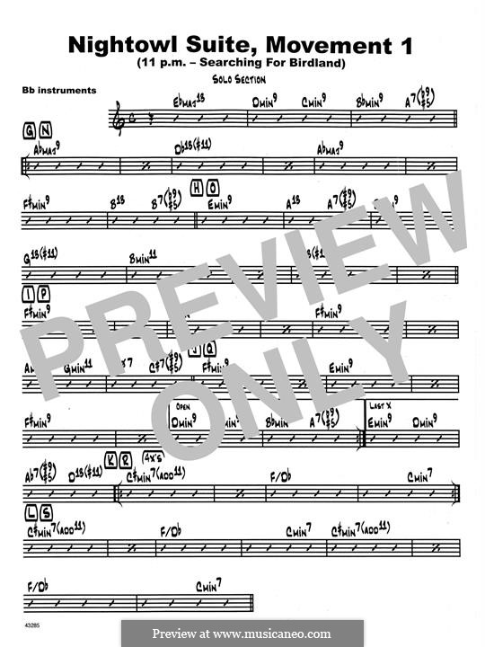 Nightowl Suite, Mvt.1: Solo Sheet - Trumpet part by Mike Tomaro