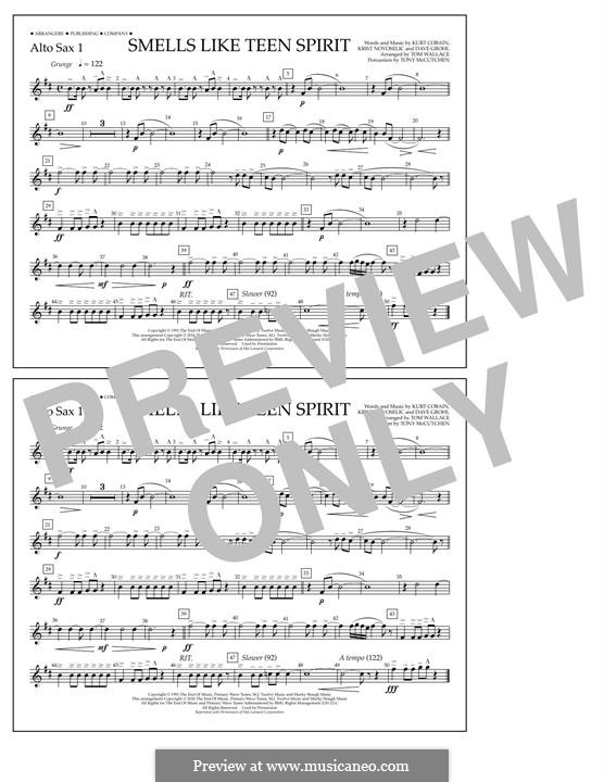 Marching Band version by Tom Wallace: Alto Sax 1 part by David Grohl, Krist Novoselic, Kurt Cobain