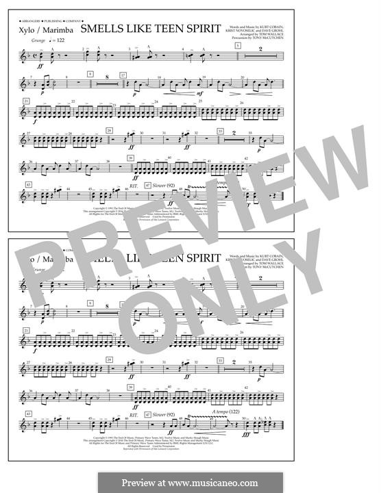 Marching Band version by Tom Wallace: Xylophone/Marimba part by David Grohl, Krist Novoselic, Kurt Cobain