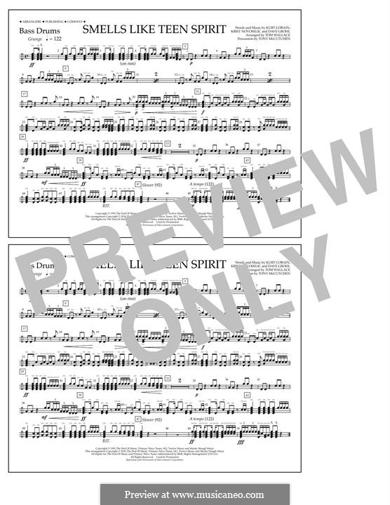 Marching Band version by Tom Wallace: Bass Drums part by David Grohl, Krist Novoselic, Kurt Cobain