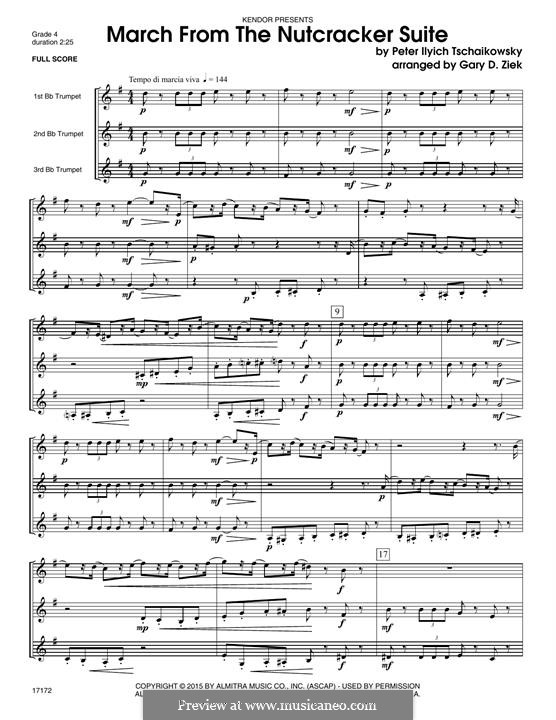 Nr.2 Marsch: For trumpets – full score by Pjotr Tschaikowski