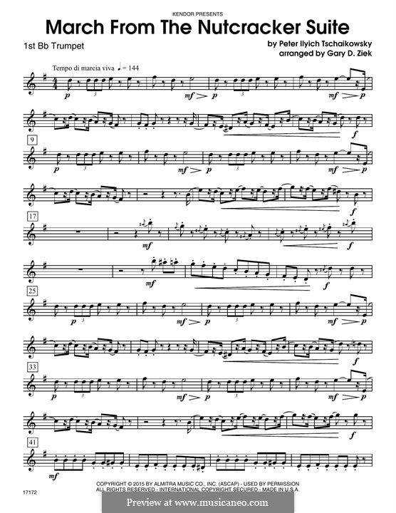 Nr.2 Marsch: For trumpets – 1st Bb Trumpet part by Pjotr Tschaikowski