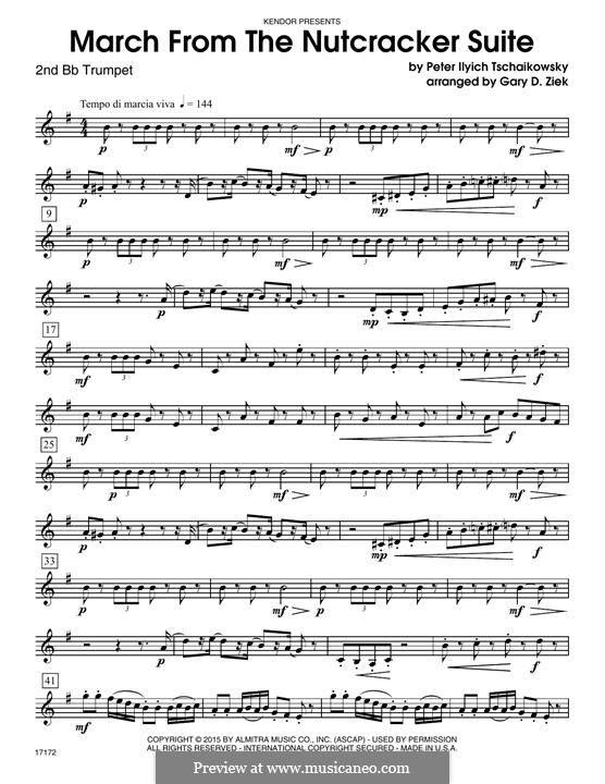 Nr.2 Marsch: For trumpets – 2nd Bb Trumpet part by Pjotr Tschaikowski