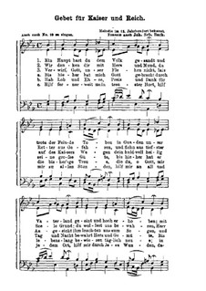 Gebet fur Kaiser und Reich: Gebet fur Kaiser und Reich by Johann Sebastian Bach