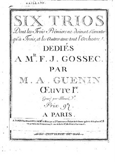 Sechs Streichtrios, Op.1: Violinstimme by Marie Alexandre Guénin