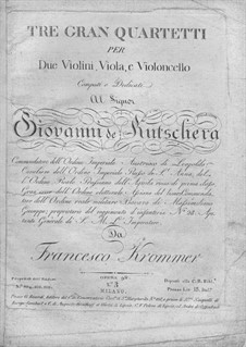 Streichquartett in G-Dur, Op.92 No.3: Streichquartett in G-Dur by Franz Krommer