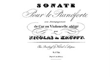 Sonate für Waldhorn (oder Cello) und Klavier: Klavierstimme by Nikolaus Von Krufft
