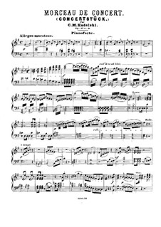 Konzertstück für Cello (oder Bratsche) und Orchester, Op.27: Version für Cello (oder Bratsche) und Klavier – Klavierstimme by Carl Matthias Kudelski