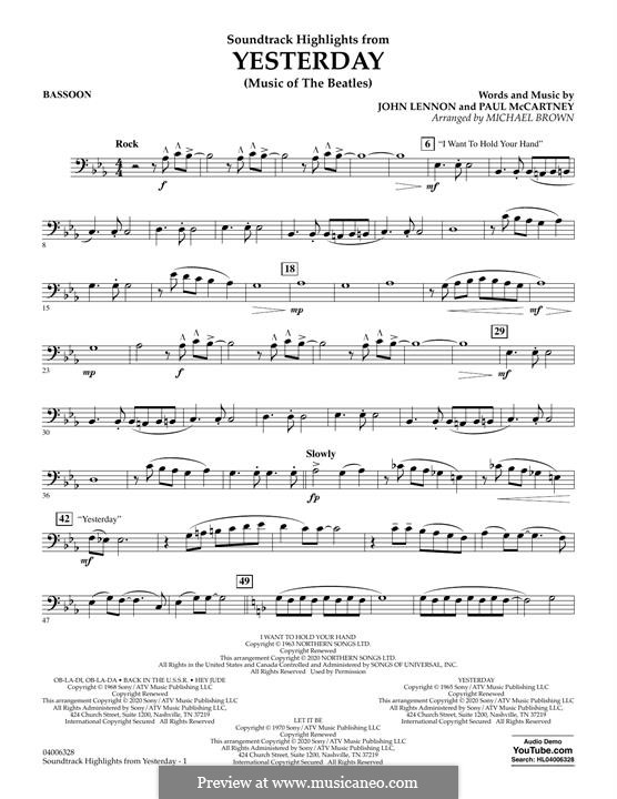 Highlights from Yesterday (Music of The Beatles): Fagottstimme by John Lennon, Paul McCartney