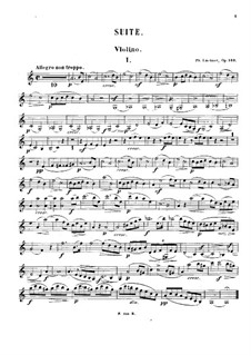 Suite für Violine (oder Cello) und Klavier, Op.140: Violinstimme by Franz Paul Lachner