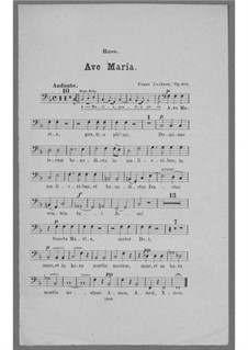 Ave Maria für Stimme, Chor, Streicher und Orgel (oder Harmonium), Op.162: Bassstimme by Franz Paul Lachner