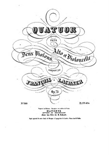 Streichquartett Nr.1 in h-Moll, Op.75: Streichquartett Nr.1 in h-Moll by Franz Paul Lachner