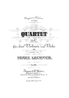 Streichquartett in C-Dur, Op.106: Streichquartett in C-Dur by Ignaz Lachner