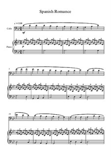 Spanische Romanze: Für Cello und Klavier by folklore