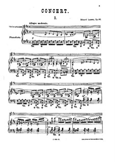 Violinkonzert in D-Dur, Op.87: Version für Violine und Klavier by Eduard Lassen