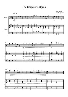 Österreische Nationalhymne, Hob.XXVIa/43: Für Cello und Klavier by Joseph Haydn