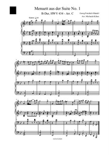 Suite Nr.1 in B-Dur, HWV 434: Menuett. Arrangement C by Georg Friedrich Händel