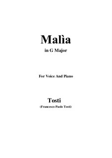 Malia: G Major by Francesco Paolo Tosti