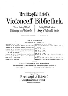 Drei Duos für zwei Cellos, Op.37: Cellostimme I by Sebastian Lee