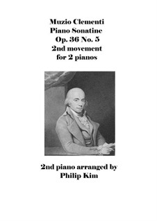 Sonatine Nr.5: For two pianos four hands – movement II by Muzio Clementi