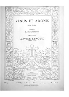 Vénus et Adonis: Vénus et Adonis by Xavier Leroux