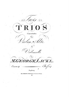 Drei Streichtrios, Op.17: Violinstimme by Johann Georg Lickl