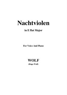 Nachtviolen: E flat Major by Hugo Wolf