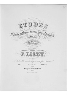 Études d'exécution transcendante, S.139: No.1-7 by Franz Liszt