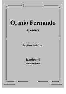 Die Favoritin : O, mio Fernando (a minor) by Gaetano Donizetti