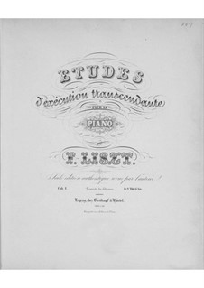 Études d'exécution transcendante, S.139: No.8-12 by Franz Liszt