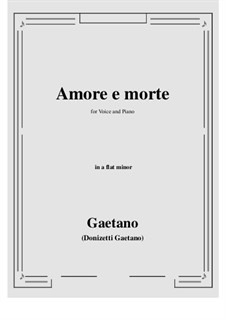 Amore e morte: A flat minor by Gaetano Donizetti