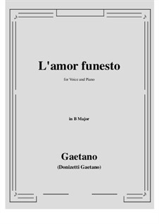 Unglückliche Liebe. Romanze: B Major by Gaetano Donizetti