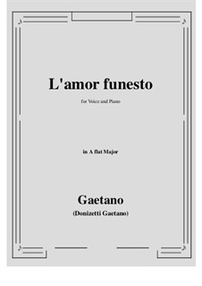 Unglückliche Liebe. Romanze: A flat Major by Gaetano Donizetti