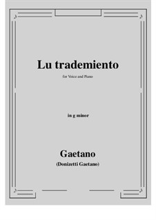 Lu trademiento...: G minor by Gaetano Donizetti