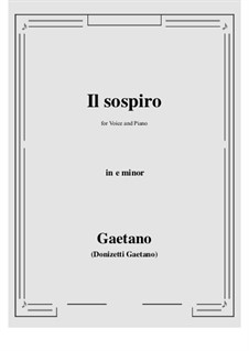 Il sospiro: E minor by Gaetano Donizetti