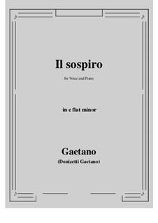 Il sospiro: E flat minor by Gaetano Donizetti