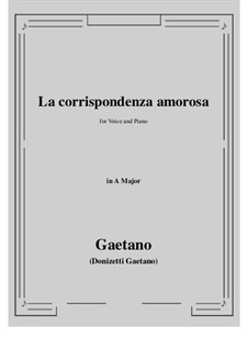 La corrispondenza amorosa: A-Dur by Gaetano Donizetti