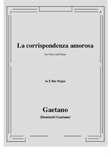 La corrispondenza amorosa: E flat Major by Gaetano Donizetti