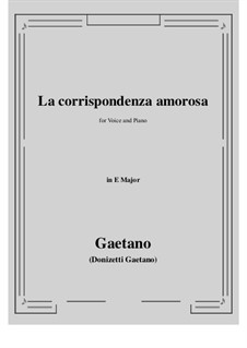 La corrispondenza amorosa: E Major by Gaetano Donizetti