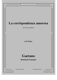 La corrispondenza amorosa: D Major by Gaetano Donizetti