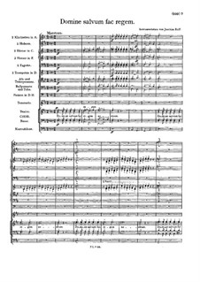 Domine salvum fac regem, S.23: For voice, male choir and orchestra by Franz Liszt