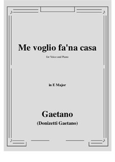 Me voglio fa 'na casa: E Major by Gaetano Donizetti