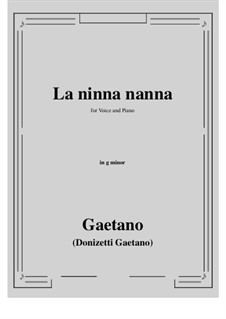 La ninna-nanna: F minor by Gaetano Donizetti