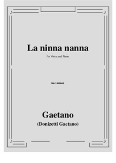 La ninna-nanna: C minor by Gaetano Donizetti