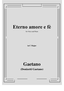 Eterno amore e fè: C-Dur by Gaetano Donizetti
