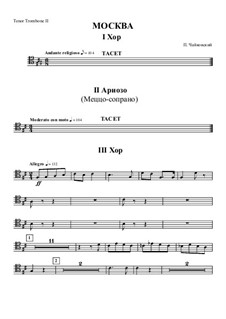 Moscow, TH 69: Tenor trombone part by Pjotr Tschaikowski