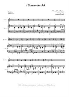 Alles will ich Jesus weihen: For Flute or Violin solo and Piano by Winfield Scott Weeden