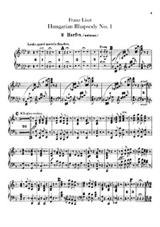 Nr.14 in f-Moll, für Orchester, S.359/1: Harfenstimme by Franz Liszt