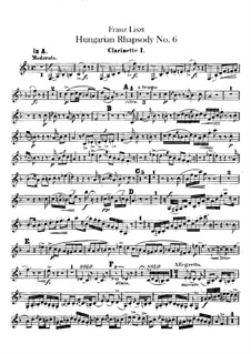 Nr.9 in Es-Dur, für Orchester, S.359/6: Klarinettenstimmen I-II by Franz Liszt