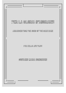 Griselda: Per la gloria d'adorarvi, for cello and piano by Giovanni Battista Bononcini
